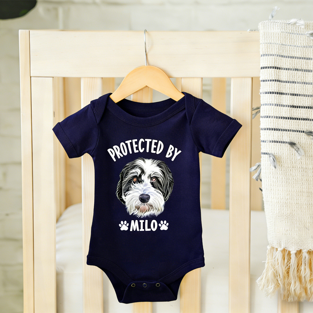 Personalized Baby Protected By Pets Shirt | MNBaby03