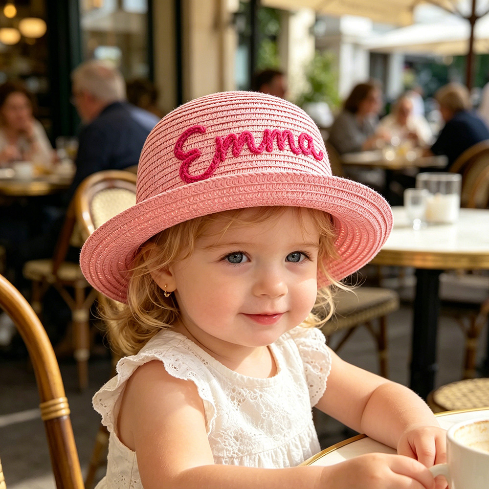 Personalized Embroidery Baby Toddler Summer Hat | MNSummer13