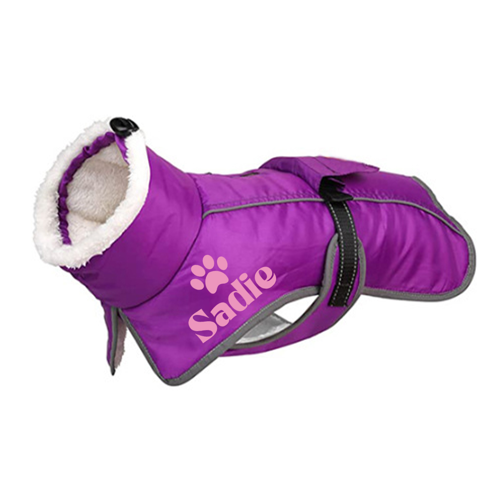 Personalized Winter Warm & Waterproof Cotton Coat For Pets | BKPet595