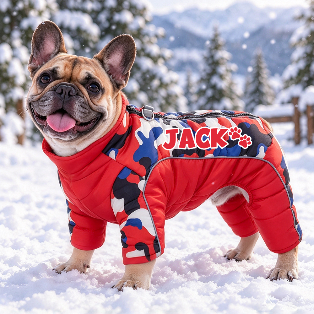 Personalized Pet Winter Warm Windproof Puffer Jacket | BKPet608