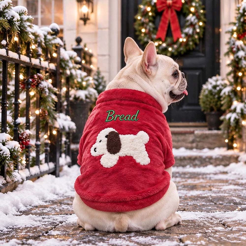 Personalized Embroidered Winter Pets Fleece Pullover | BKPet657