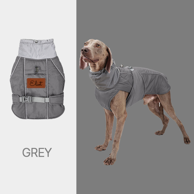 Personalized Warm Puppy Waterproof Reflective Jacket | BKPet39