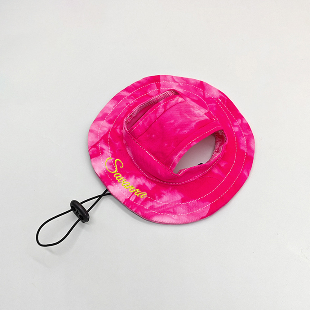Personalized Embroidery Pet Sun Hat with Ear Holes | BKPet66