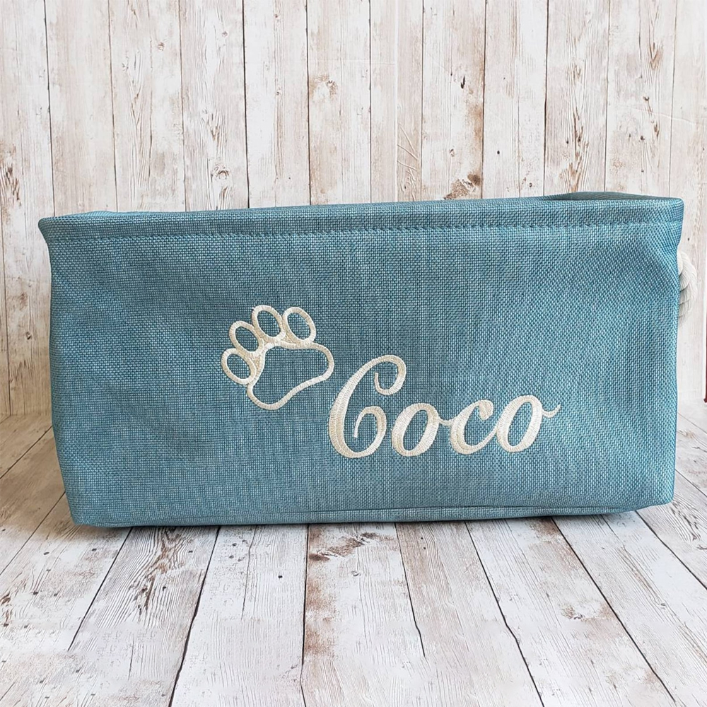 Personalized Embroidered Pet Toy Storage Basket | BKPet85