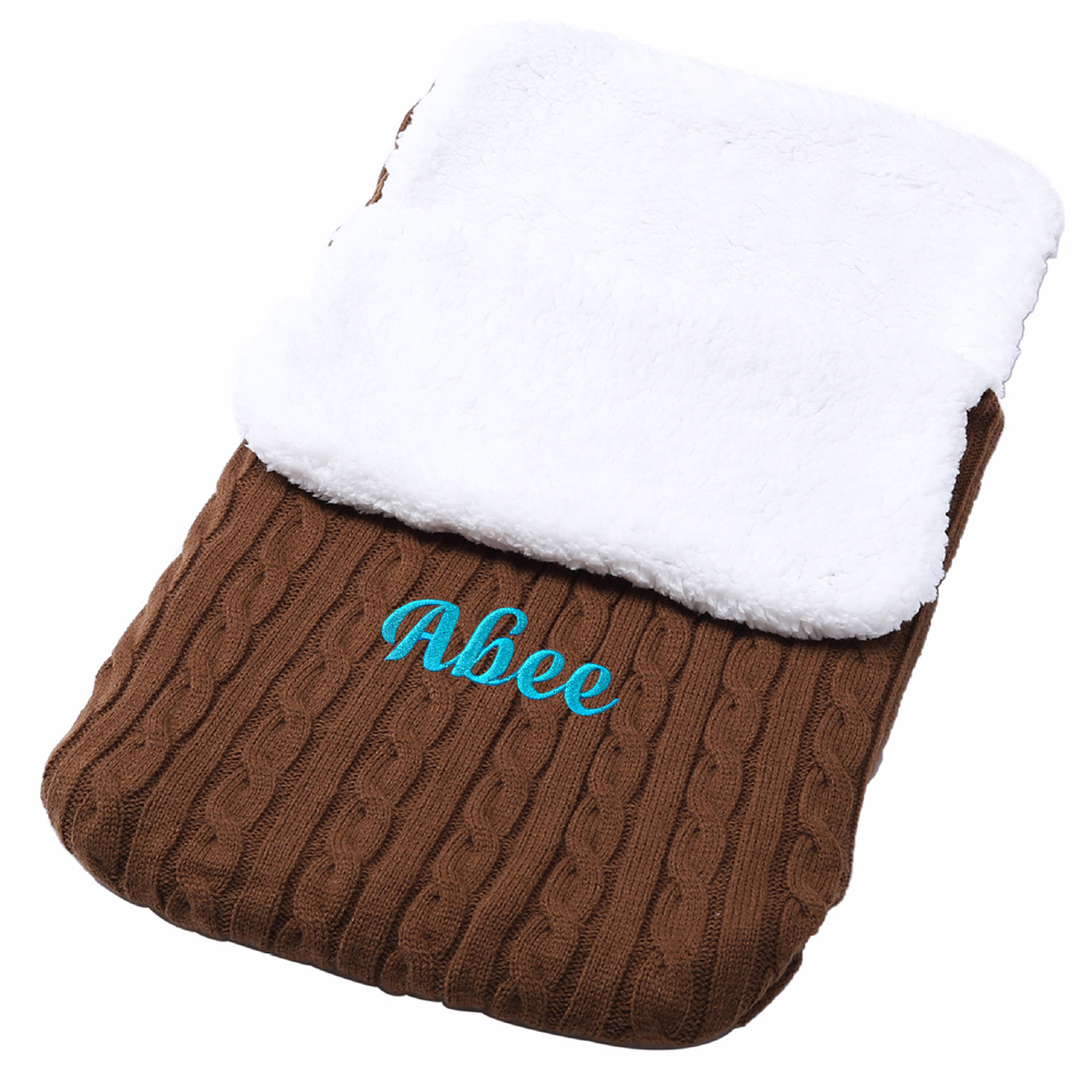 Personalized Embroidery Sherpa Sleeping Bag for Babies | MNBaby17