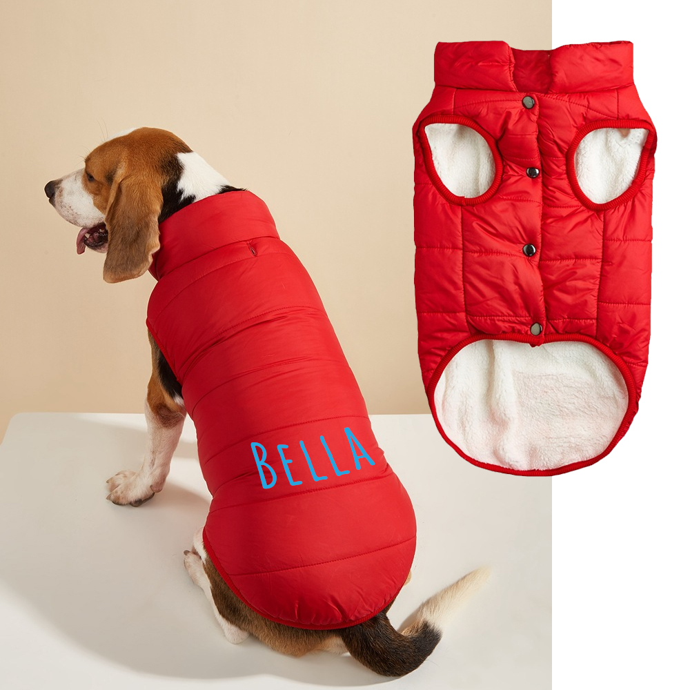 Personalized Pets Warm Puffer Vest | BKPet148