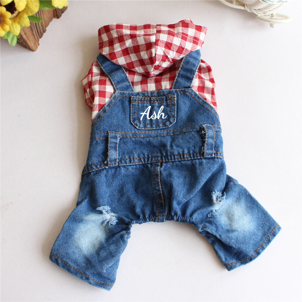 Personalized Cute Pets Denim Hoodie | BKPet180