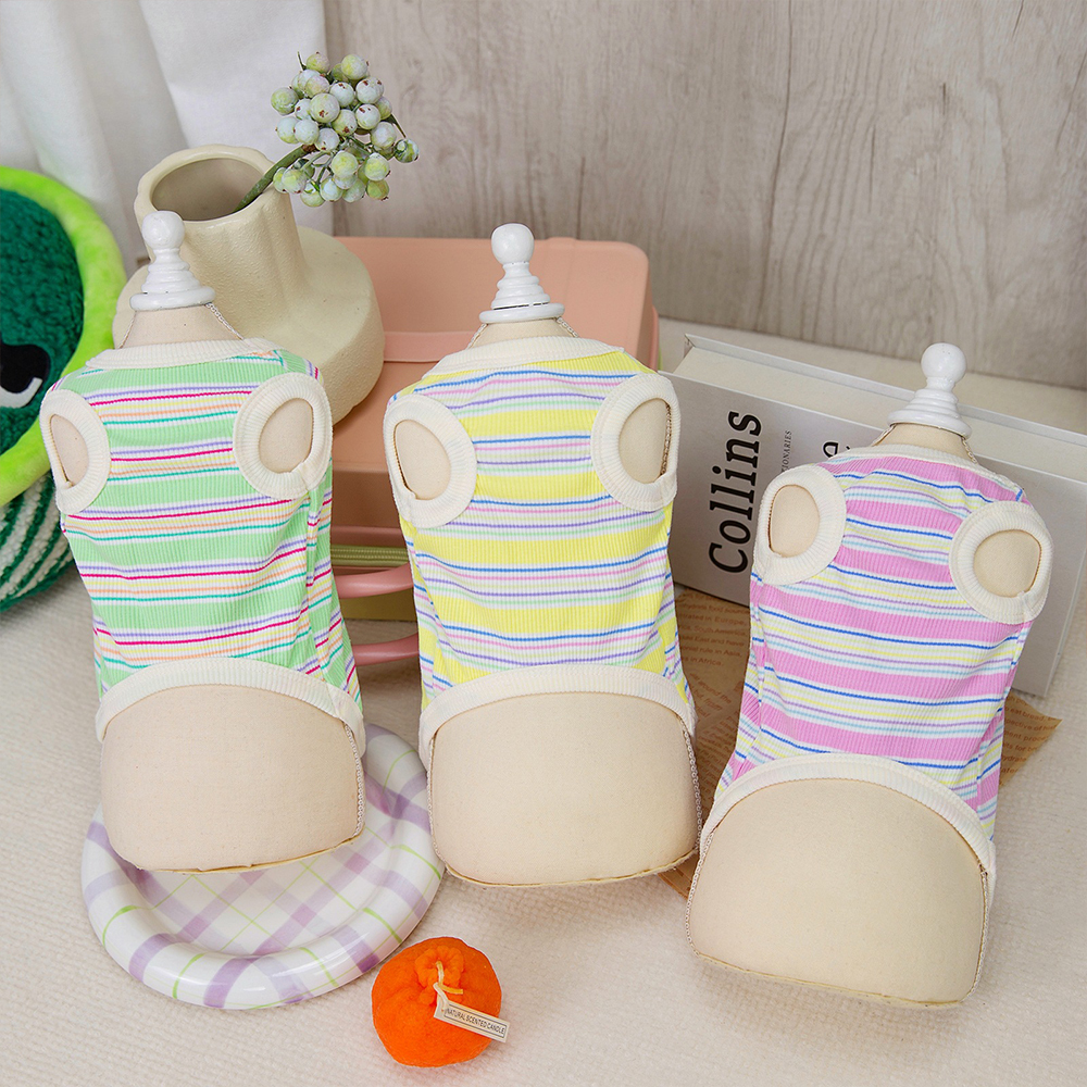 Personalized Cute Stripe Pet Summer Cool Vest | BKPet204