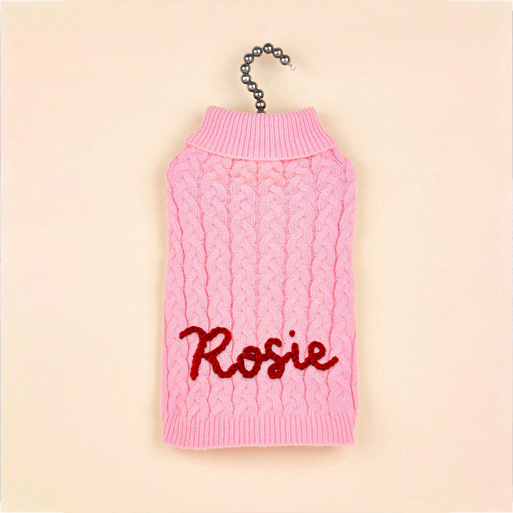 Personalized Hand Embroidery Pets Colourful Sweater | BKPet233