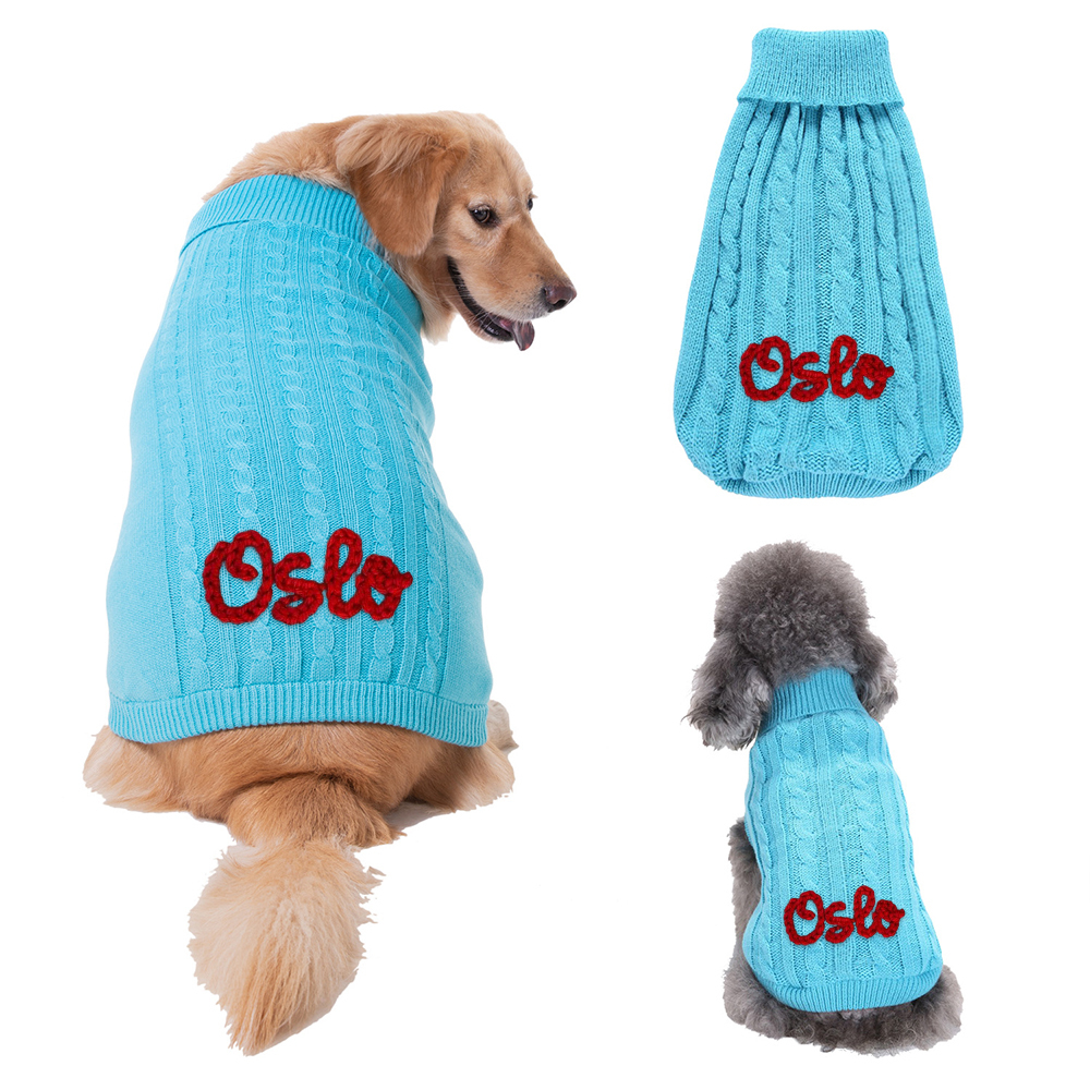 Personalized Hand Embroidery Pets Colourful Sweater | BKPet233
