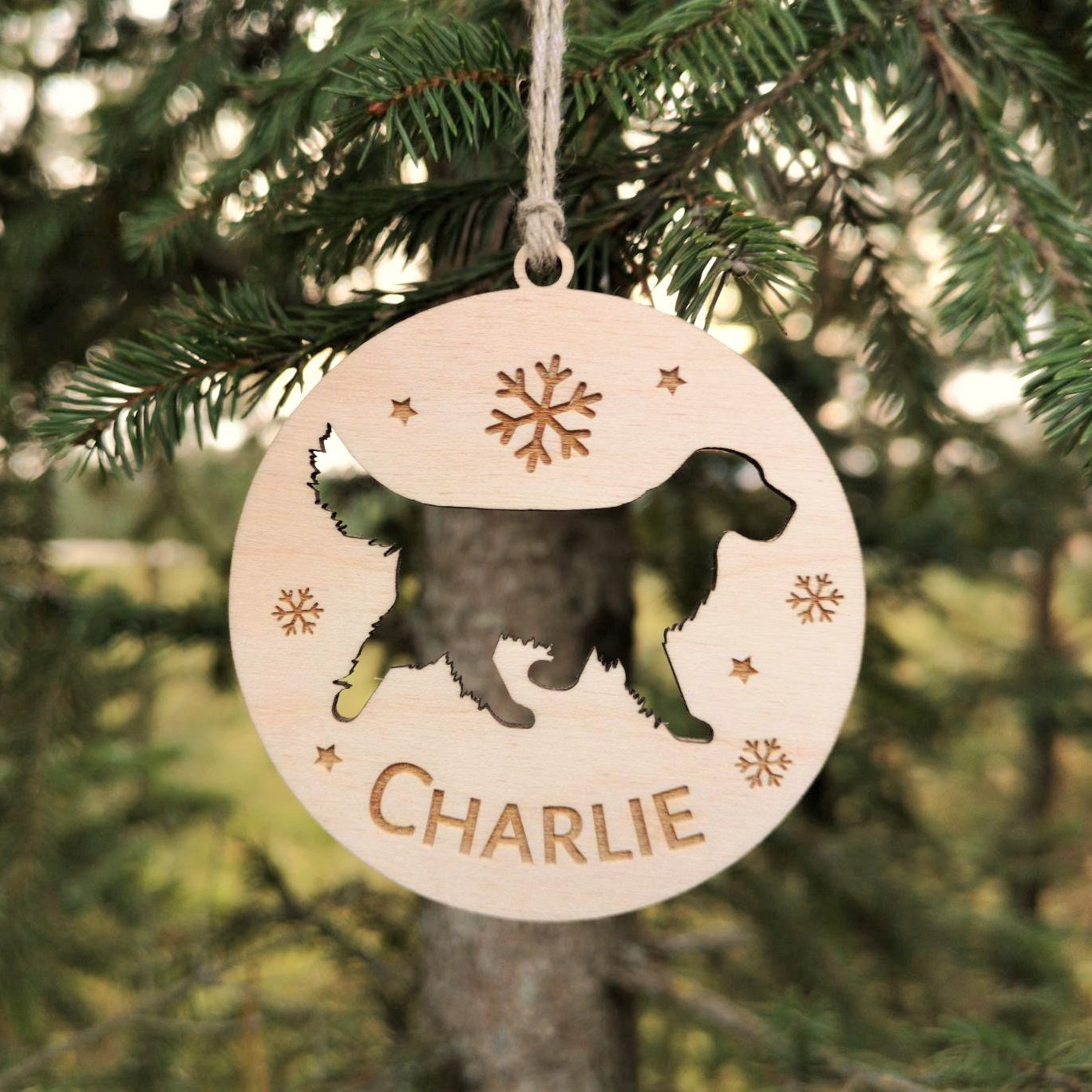 Personalized Pet Shape Wood Ornament | BKPet248
