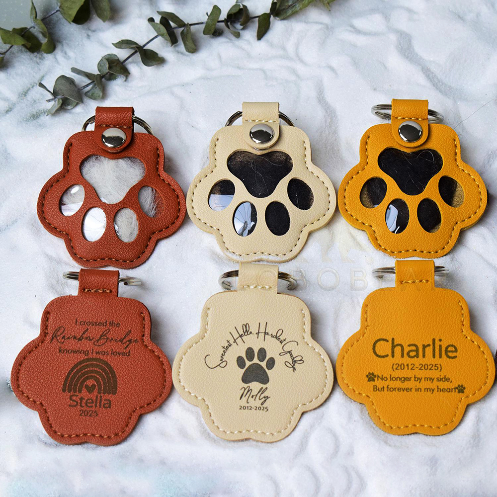 Personalized Pet Fur Storage Memorial Keychain | BKPet253