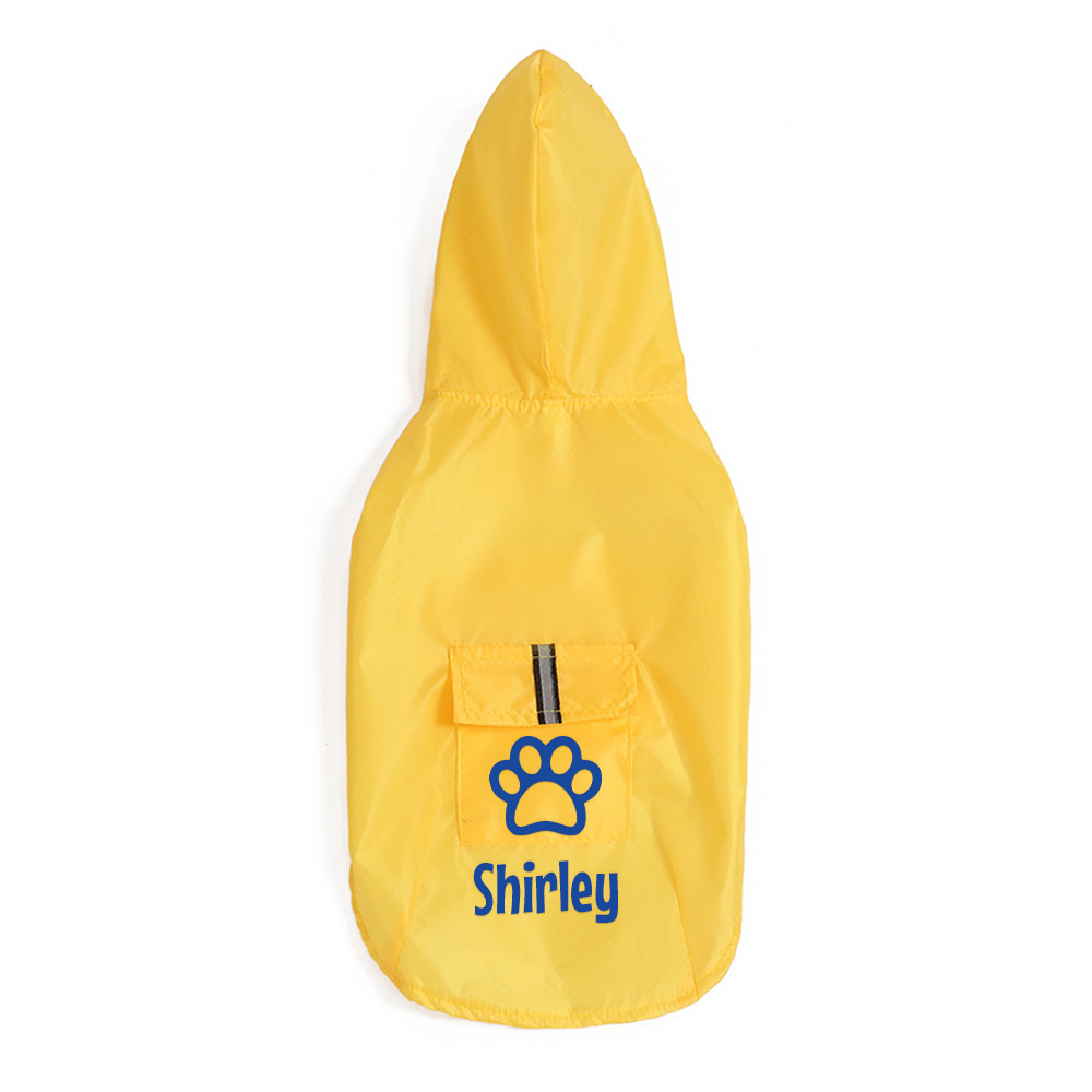 Personalized Pets Waterproof and Reflective Raincoat | BKPet270