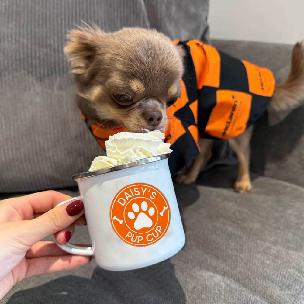 Personalised 12oz Pet Enamel Reusable Pup Cup Mug | BKPet280