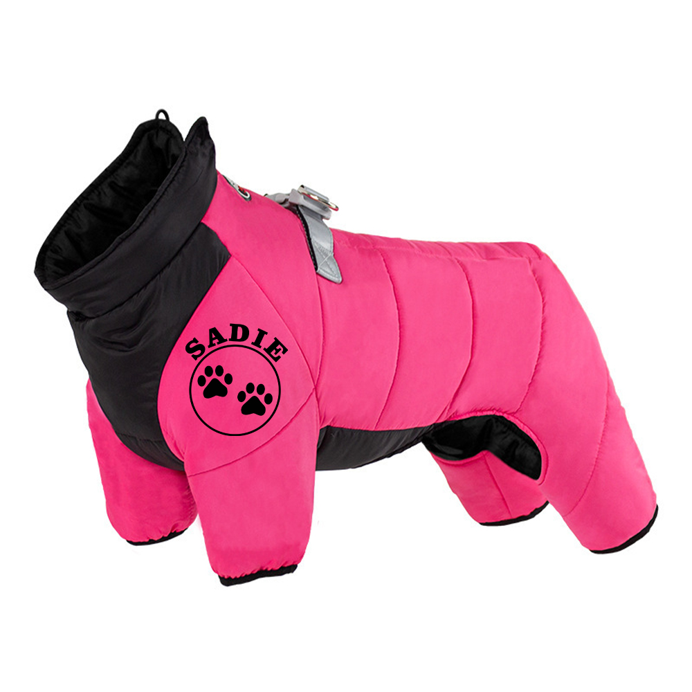 Personalized Pet Winter Warm Windproof Puffer Jacket | BKPet272