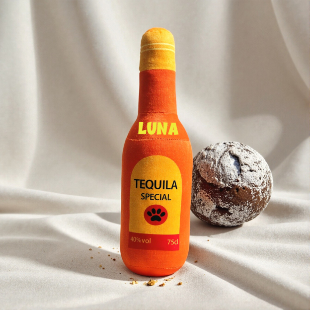 Personalized Pet Durable Wine Bottles Squeaky Toy | BKPet291