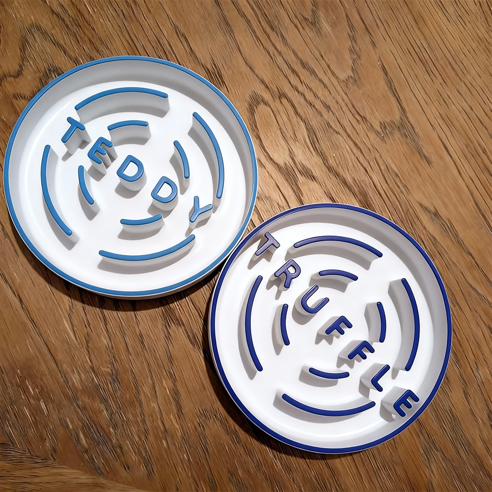 Personalized 3D Printed Dog Slow Feeder Bowl | BKPet354