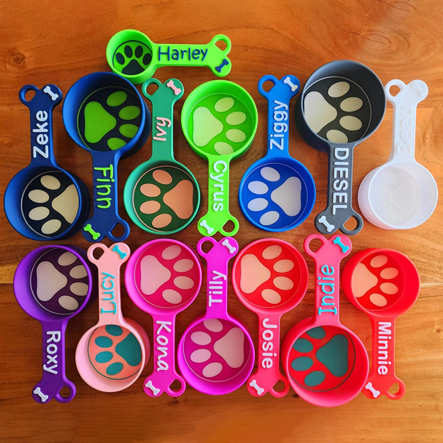 Personalized 3D Printed Pet Measuring Food Scoop Cup | BKPet154