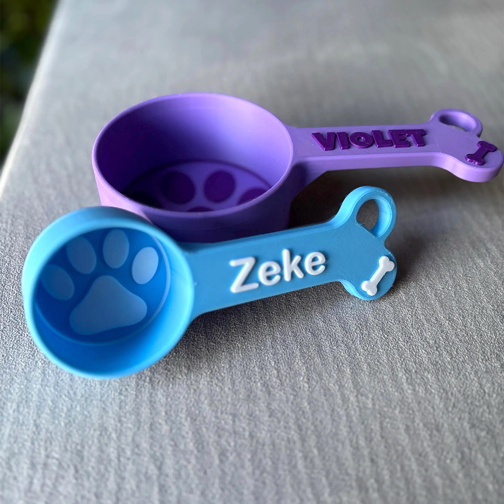Personalized 3D Printed Pet Measuring Food Scoop Cup | BKPet154