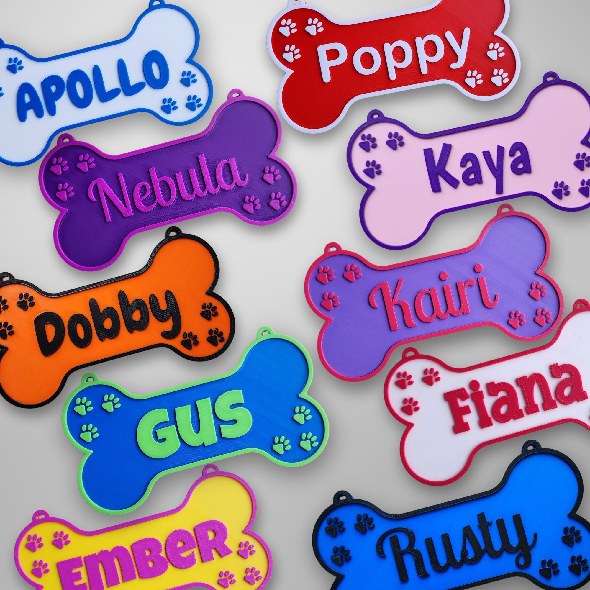 Personalized 3D Printed Dog Name Crate Sign | BKPet359