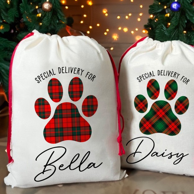 Personalized Name Pet Christmas Gift Sack | BKPet34