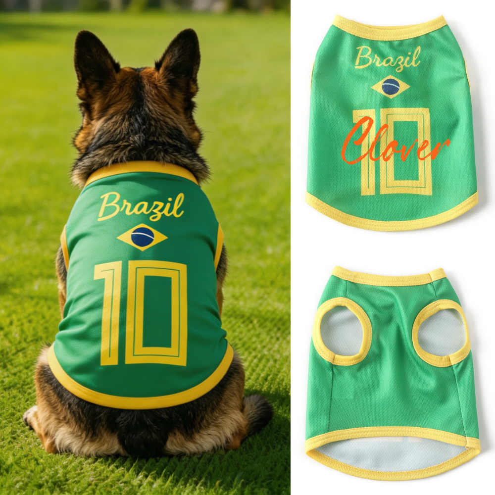 Personalized Dog & Cat Soccer Fan Sporty Vest | MNCloth216