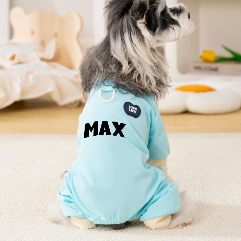Personalized Color-Block Poppy Pajama Jumpsuit | MNCloth224