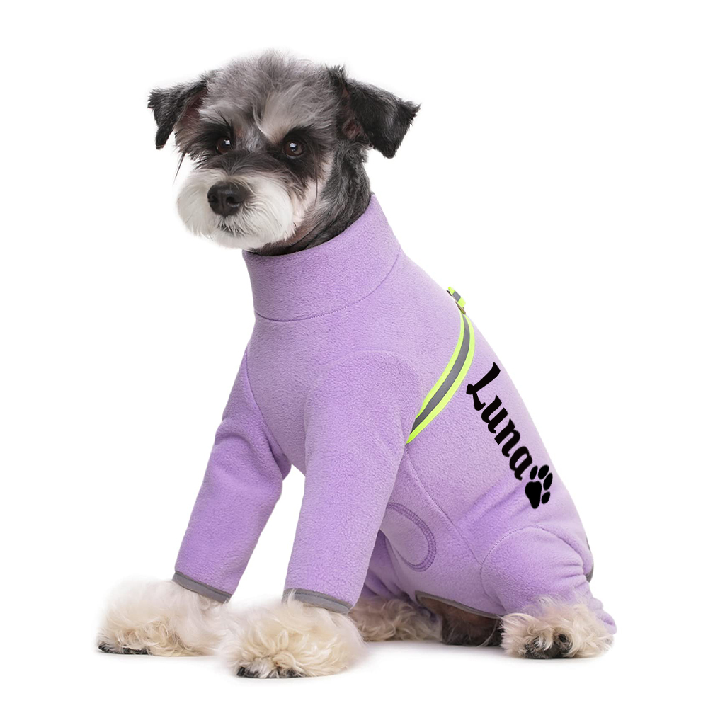 Personalized Pet Winter Warm Fleece Long Sleeve Sweater | BKPet312