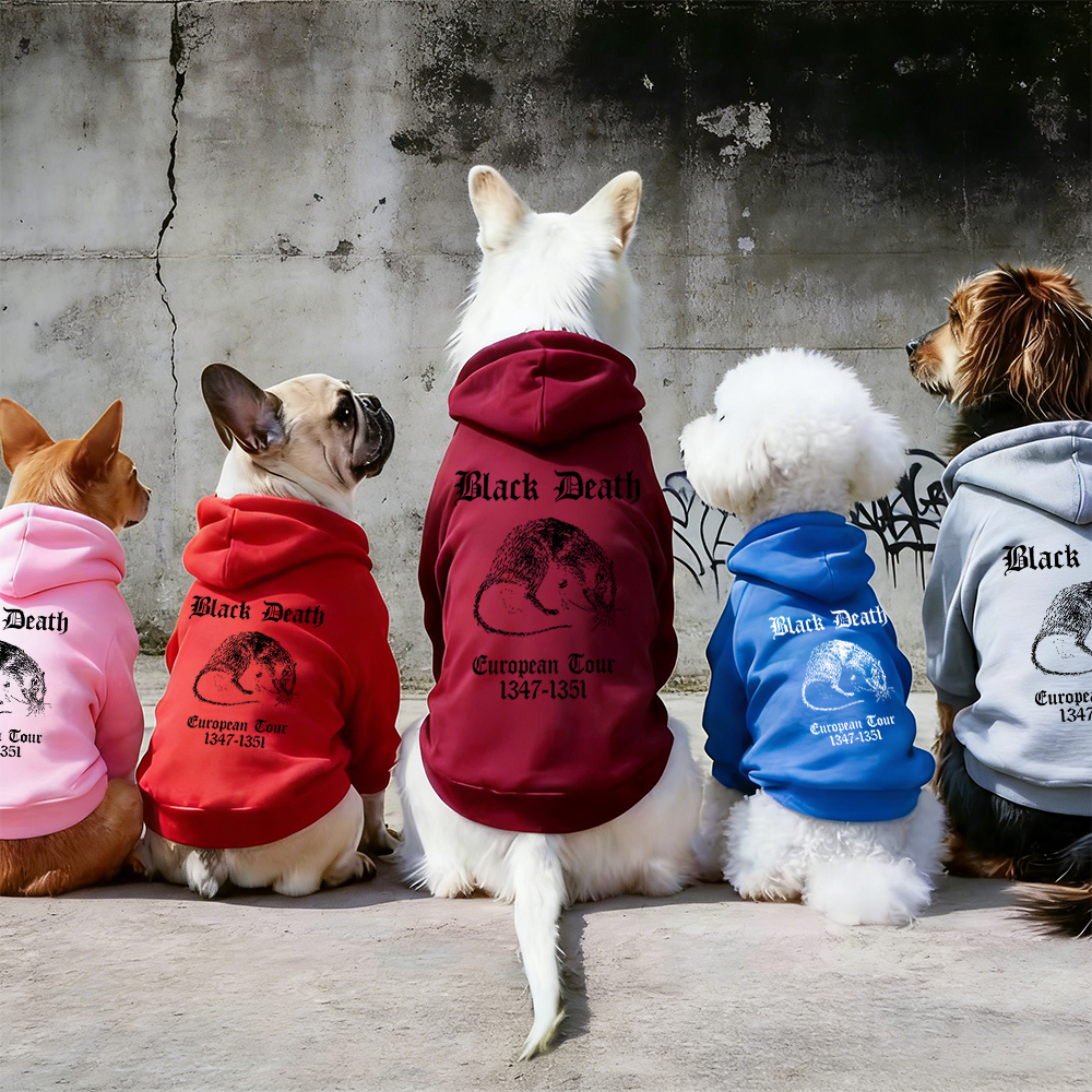 Black Death European Dour Puppy Hoodie | BKPet316