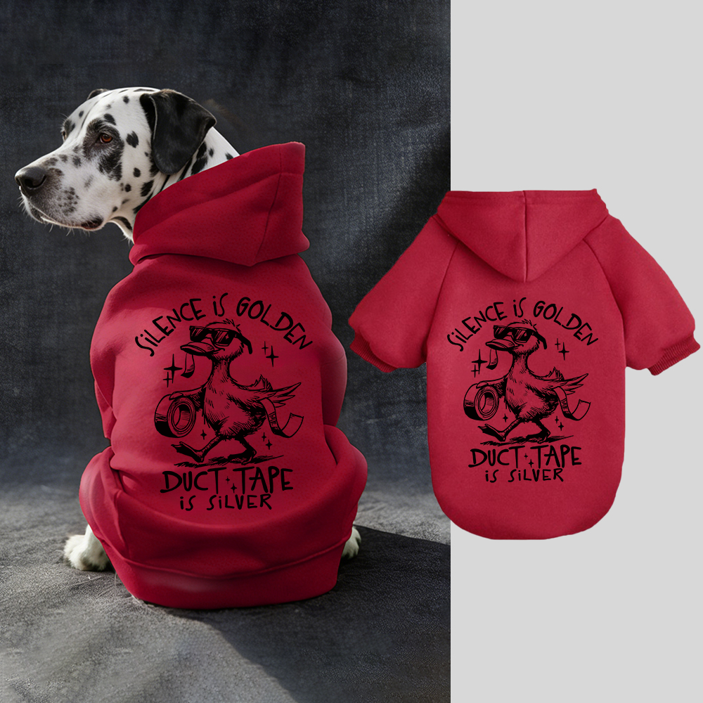 Silence Is Golden Sarcastic Puppy Hoodie | BKPet324