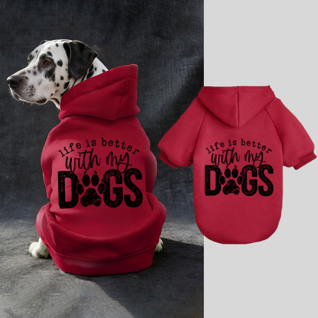 LIFE IS BETTER WITH MY DOSS Puppy Hoodie | BKPet325