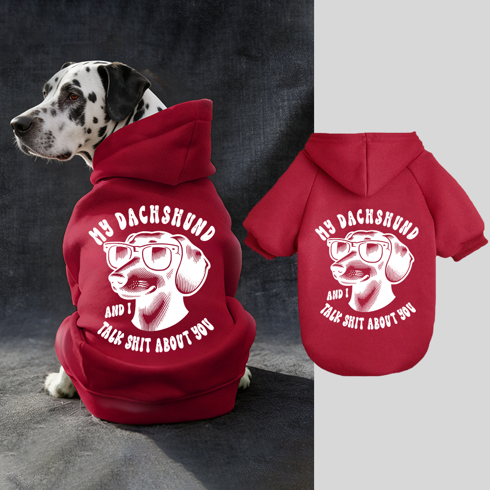 MY DACHSHUND AND I TALK SHIT ABOUT YOU Puppy Hoodie | BKPet326
