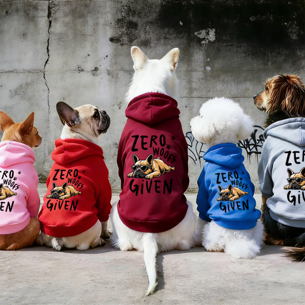 ZERO WOOFS GIVEN Puppy Hoodie | BKPet332