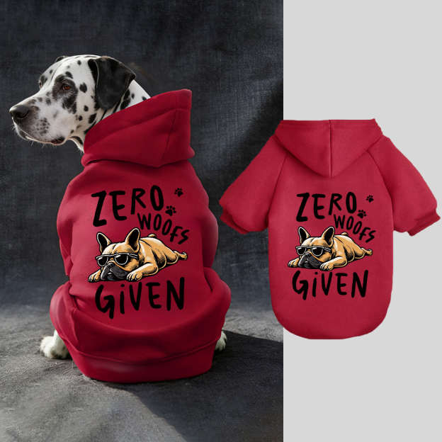ZERO WOOFS GIVEN Puppy Hoodie | BKPet332