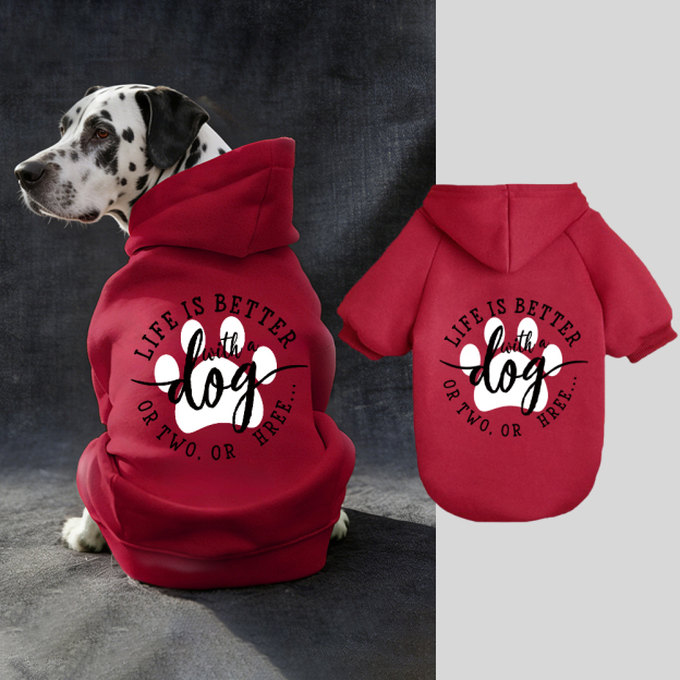 LIFE IS BETTER Puppy Hoodie | BKPet335