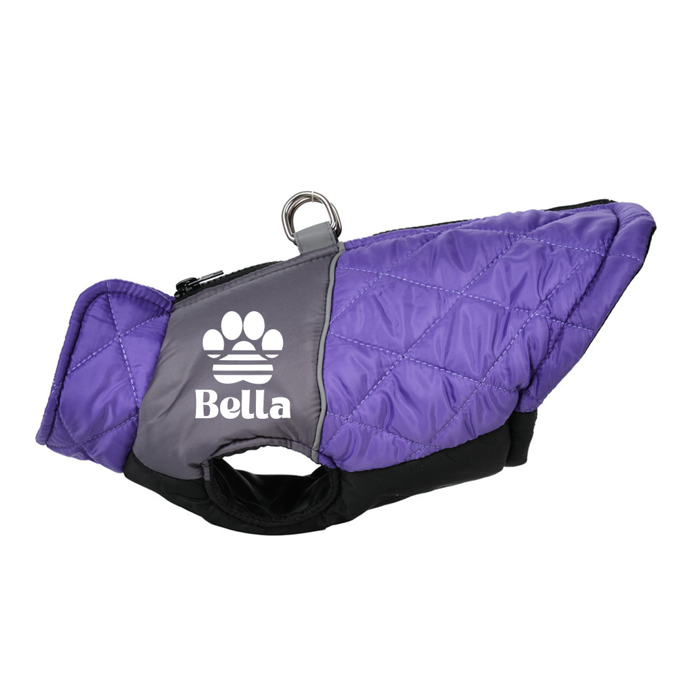 Personalized Pet Winter Warm Windproof Puffer Jacket | BKPet348