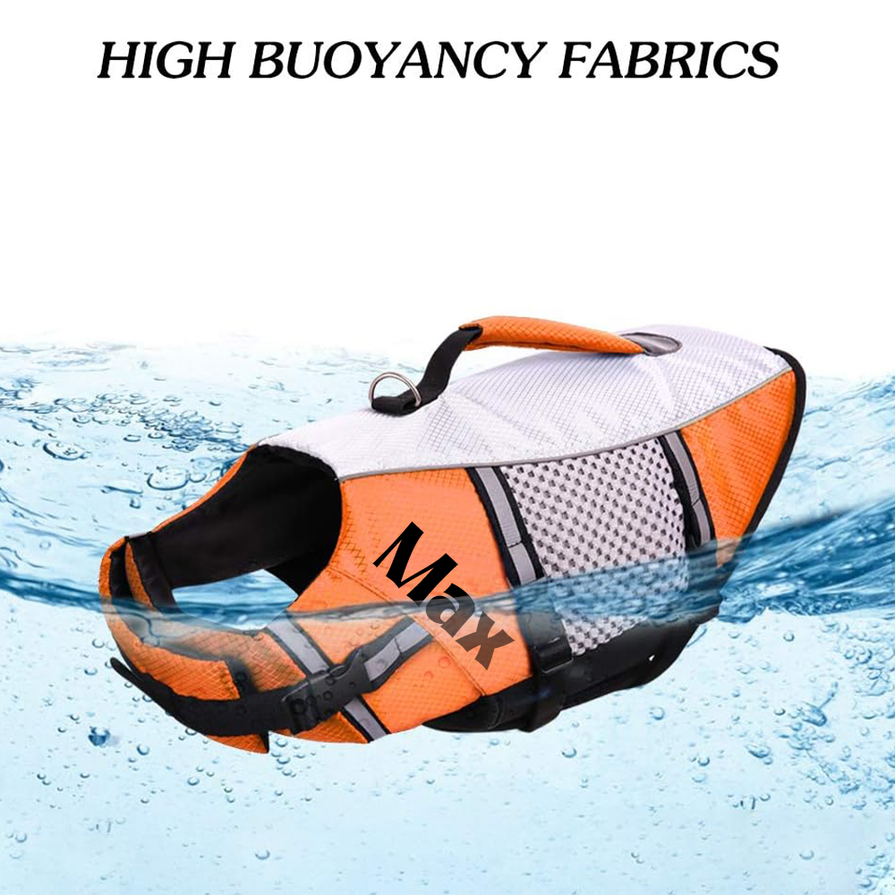 Personalized Pet Swimming Buoyancy Reflective Safety Shark Vest | BKPet406