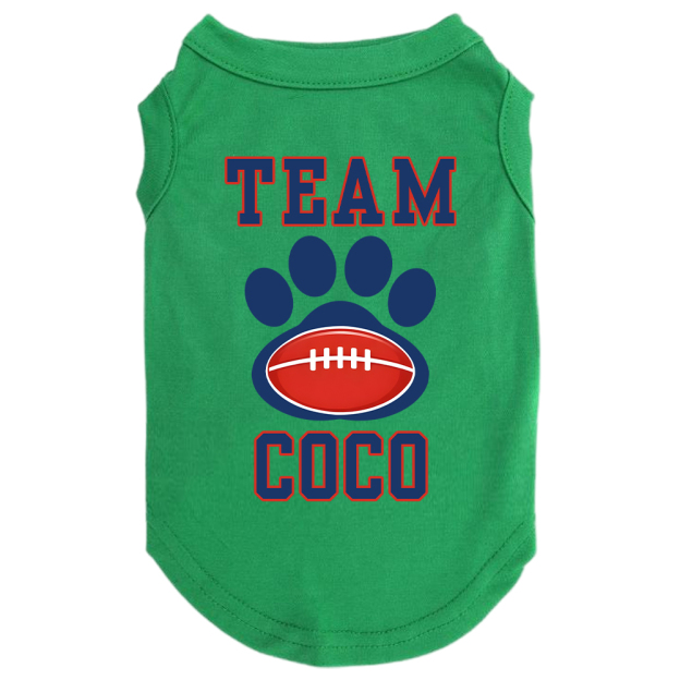 Personalized Football Team Pet Paw Soft Shirt | BKPet426