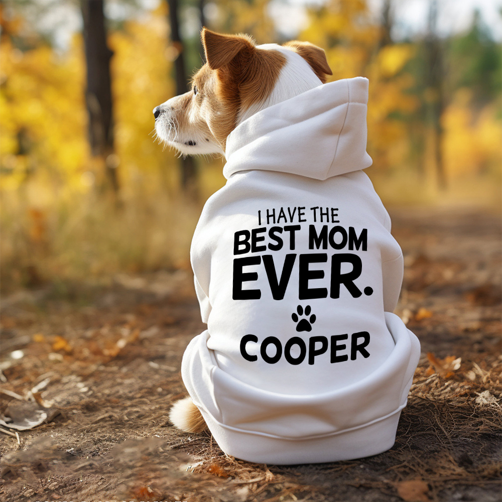 Personalized I Have the Best Mom Ever Pet Soft Hoodie | BKPet430