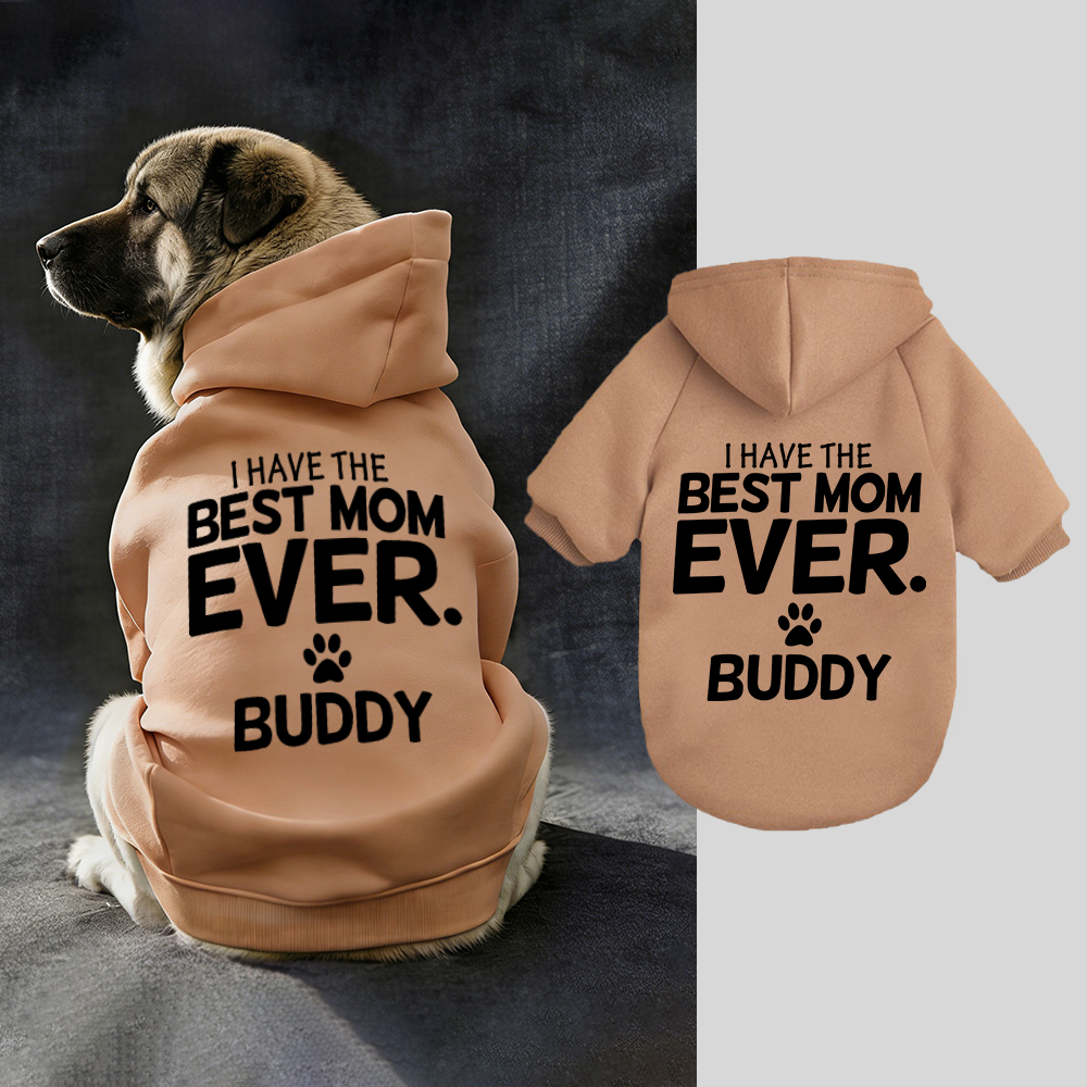 Personalized I Have the Best Mom Ever Pet Soft Hoodie | BKPet430
