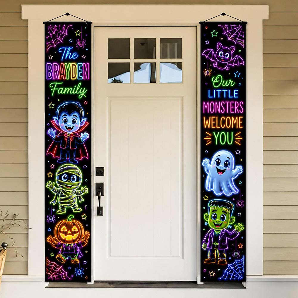 Personalized Halloween Family Name Door Banners | MNHalloween21