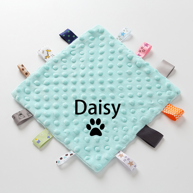 Personalized Pet Embroidery Comforter Ribbon Taggie | BKPet77