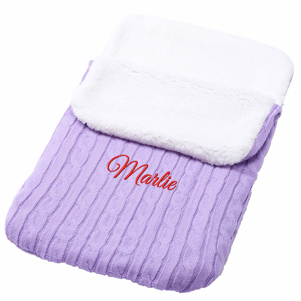 Personalized Embroidery Sherpa Sleeping Bag for Babies | MNBaby17