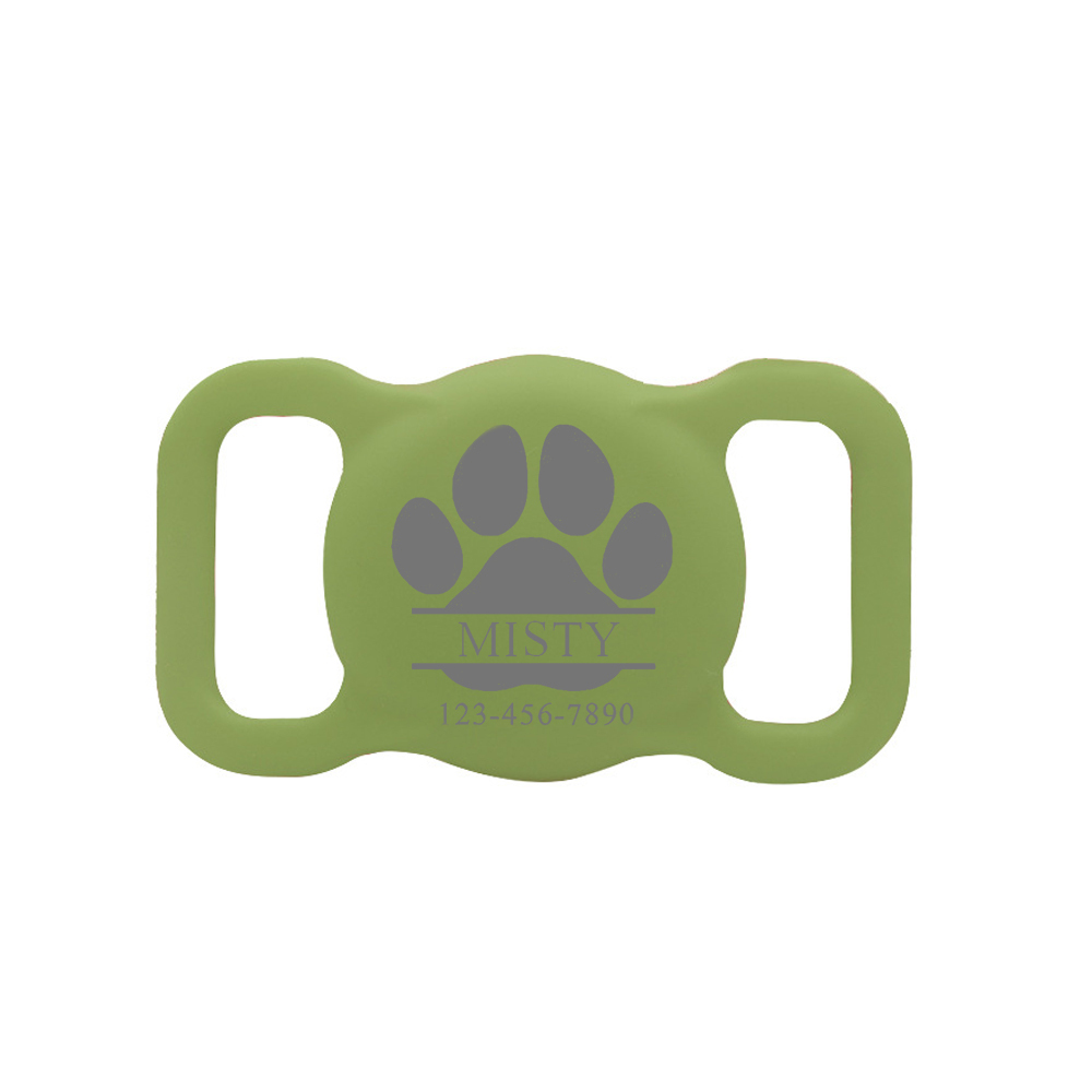 Personalized Pet Apple Air Tag Holder for Dog Collar | BKPet139