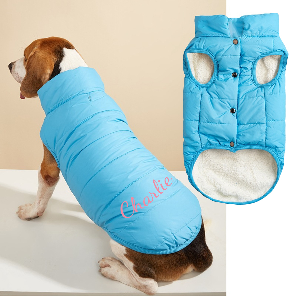 Personalized Pets Warm Puffer Vest | BKPet148