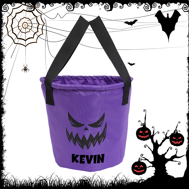 Personalized Halloween LED Light Treating Bucket | MNHalloween09