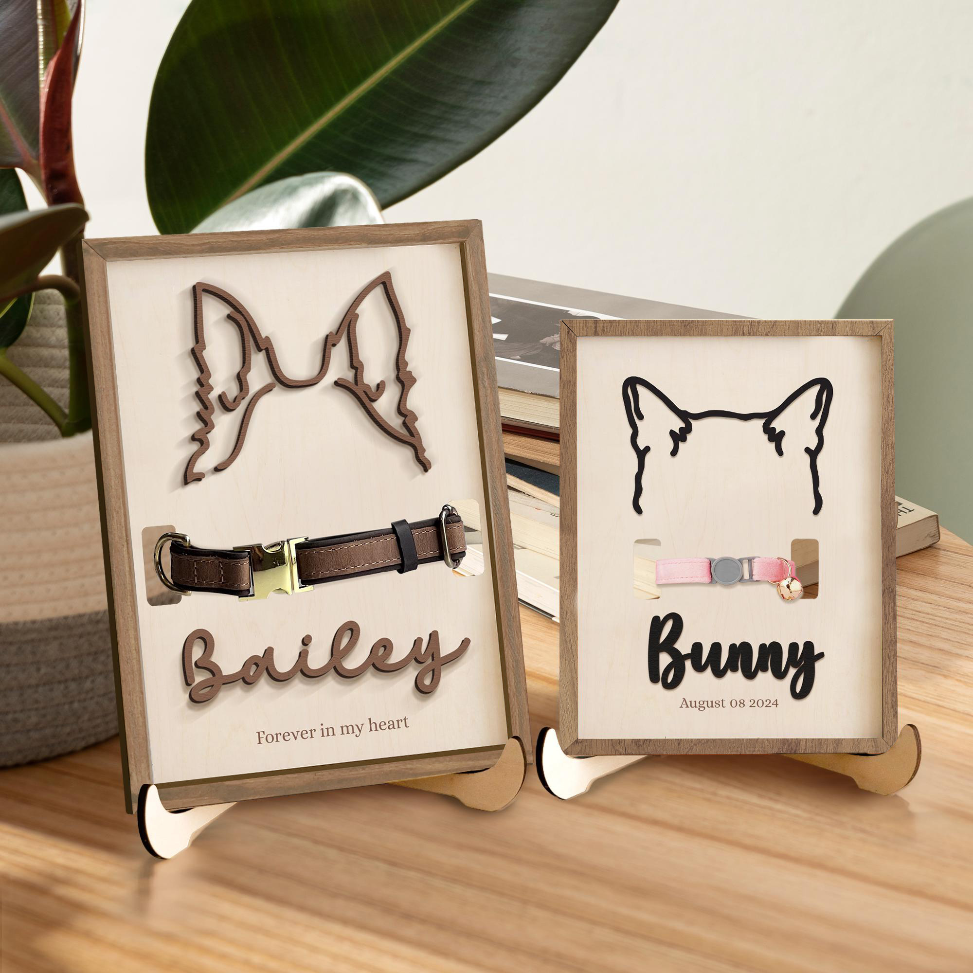 Personalized Memorial Plaque Dog Ear Collar Sign | BKPet212