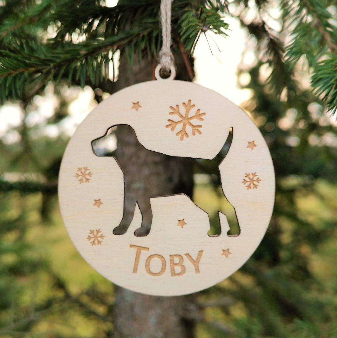 Personalized Pet Shape Wood Ornament | BKPet248