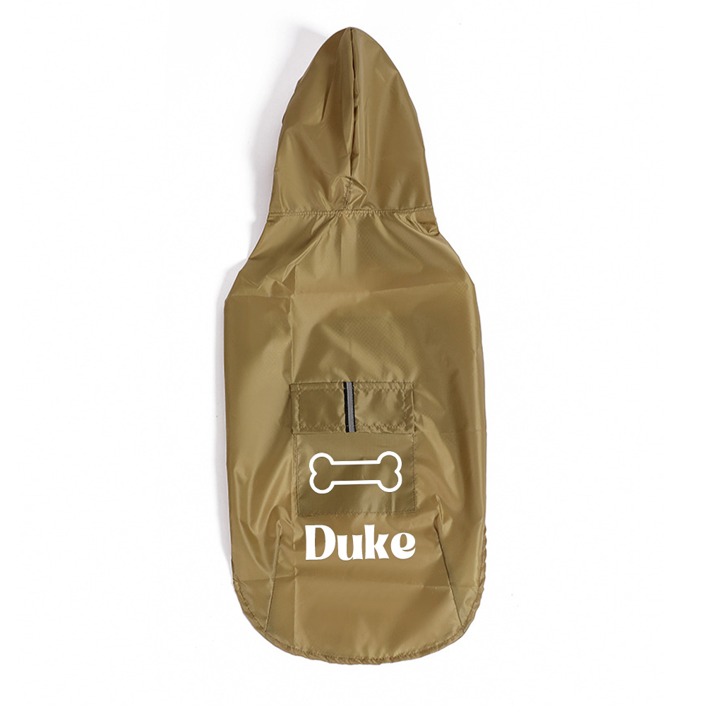 Personalized Pets Waterproof and Reflective Raincoat | BKPet270