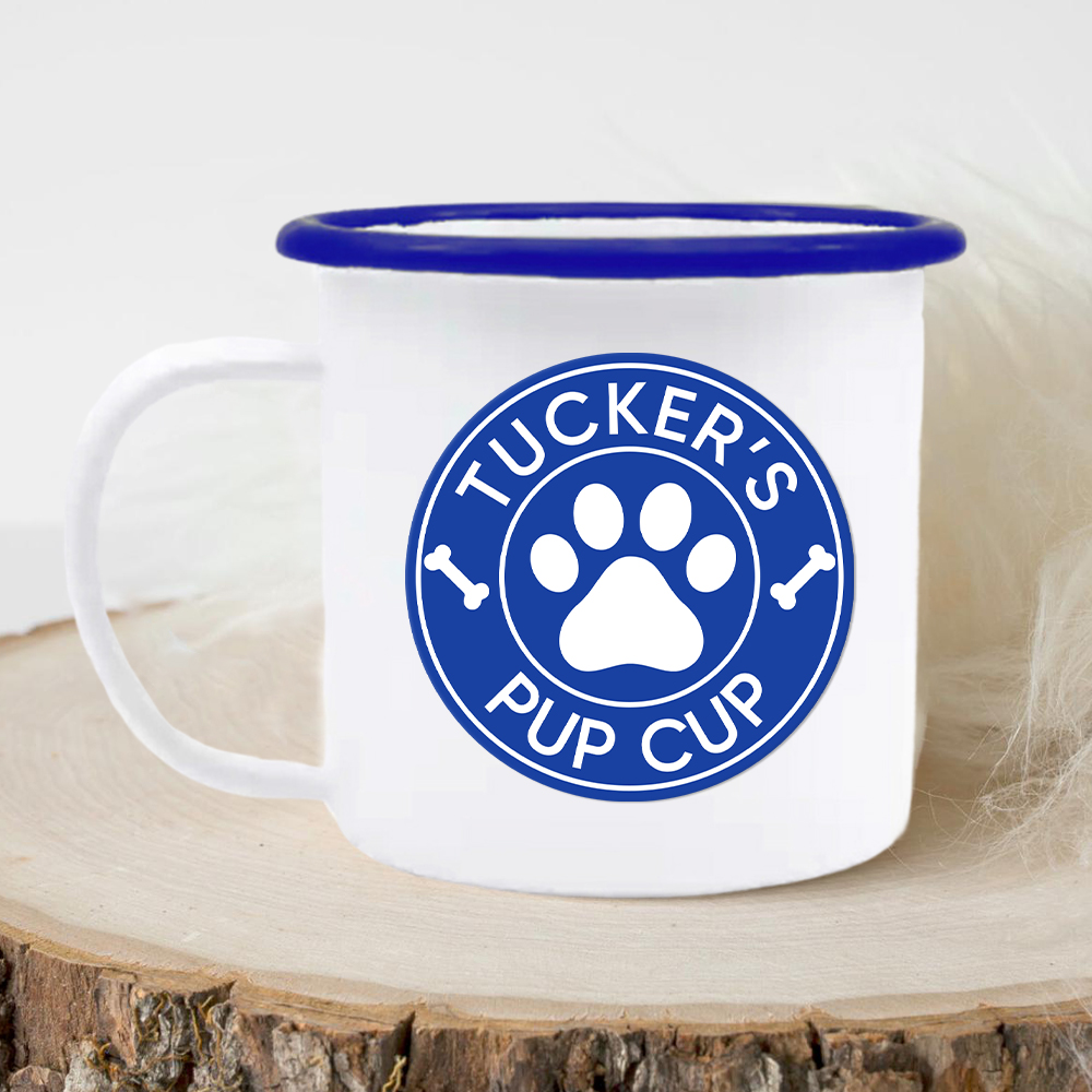 Personalised 12oz Pet Enamel Reusable Pup Cup Mug | BKPet280